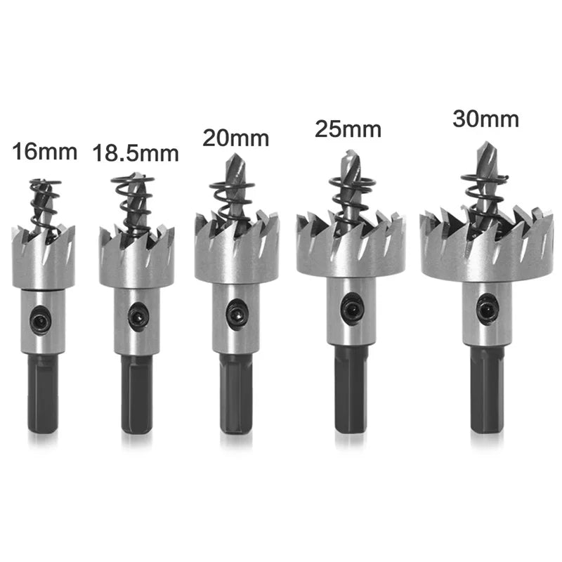 5 teile/satz HSS Bohrer Bit High Speed Stahl Hartmetall Spitze Loch Sah Zahn Cutter Metall Bohren Holzarbeiten Schneiden Zimmerei Kronen