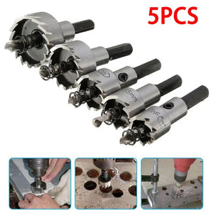 5 teile/satz HSS Bohrer Bit High Speed Stahl Hartmetall Spitze Loch Sah Zahn Cutter Metall Bohren Holzarbeiten Schneiden Zimmerei Kronen