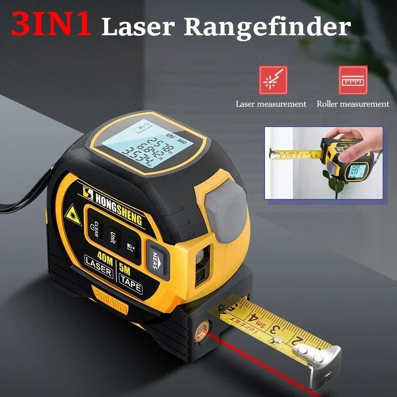 3-In-1 Infrared Laser Tape Measuring (Imperial & Metric)🎁Free Shipping