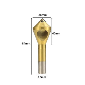 4pcs Titanium Coated Countersink Drill Bit Taper Hole Cutter Steel/Aluminum Countersunk Head Chamfering Tools 2-5-10-15-20mm