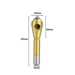 4pcs Titanium Coated Countersink Drill Bit Taper Hole Cutter Steel/Aluminum Countersunk Head Chamfering Tools 2-5-10-15-20mm