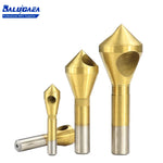 4pcs Titanium Coated Countersink Drill Bit Taper Hole Cutter Steel/Aluminum Countersunk Head Chamfering Tools 2-5-10-15-20mm