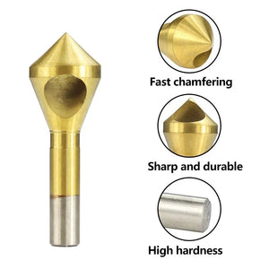 4pcs Titanium Coated Countersink Drill Bit Taper Hole Cutter Steel/Aluminum Countersunk Head Chamfering Tools 2-5-10-15-20mm